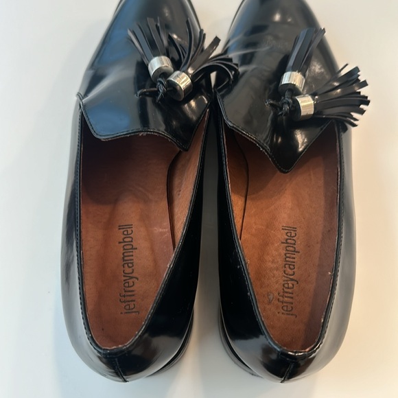 Jeffrey Campbell black loafers with tassels - Picture 2 of 8